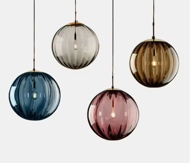 Suspension en Verre Boule Moderne
