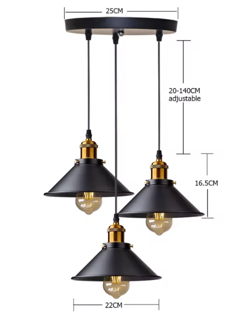Suspension Vintage Style Industriel