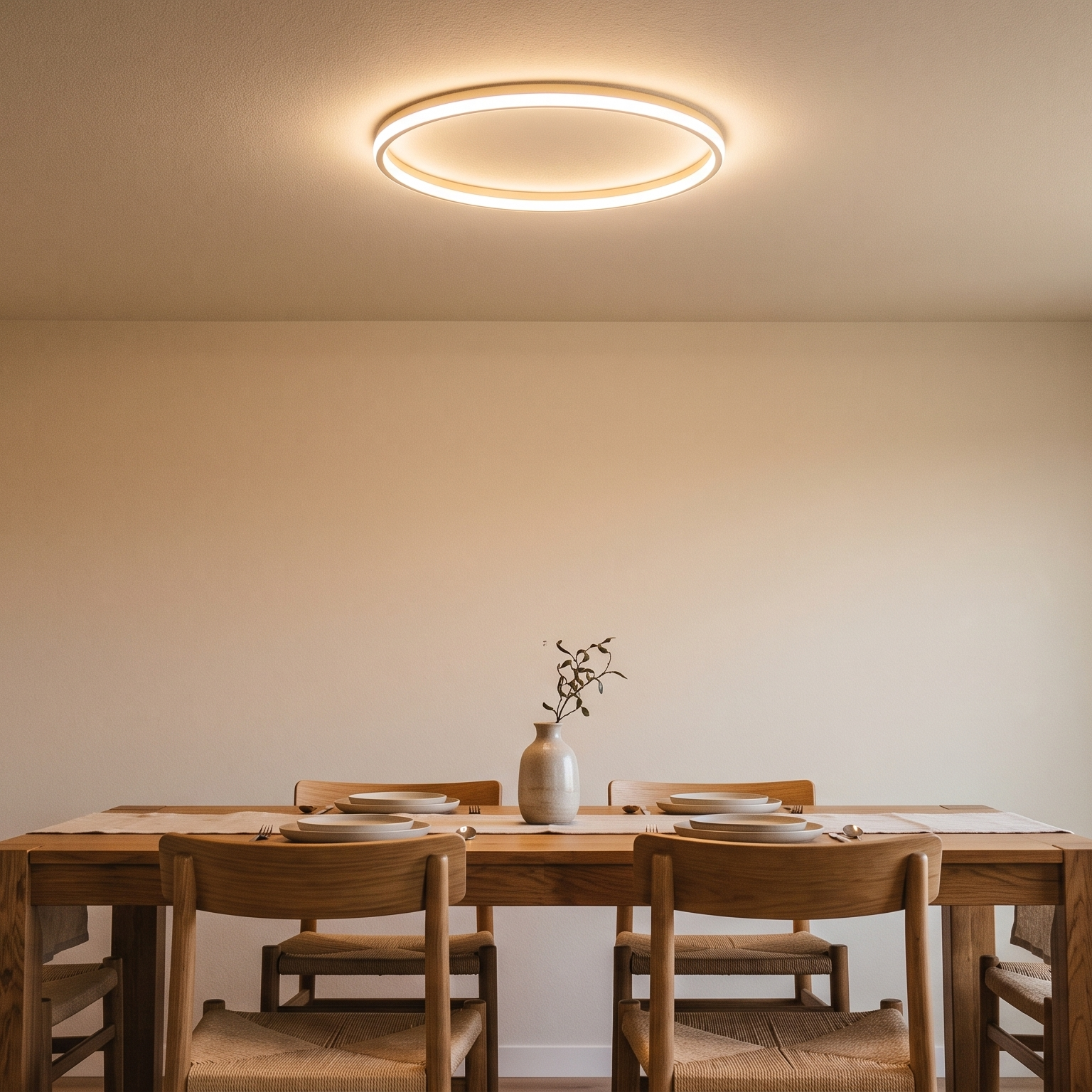 Plafonnier LED Design Cercle Blanc