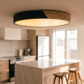 Luminaire Plafonnier rond moderne bois