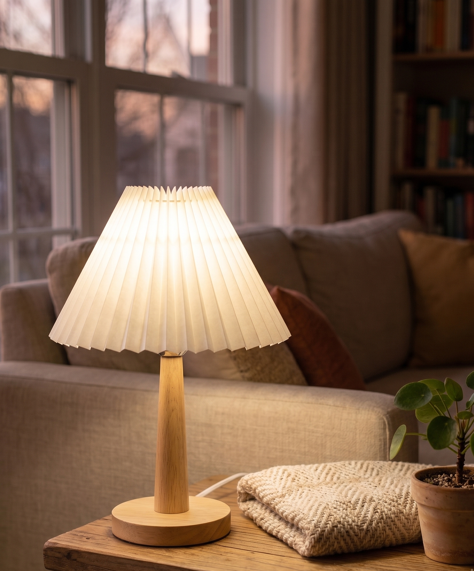 Lampe de Table Rétro Plissée