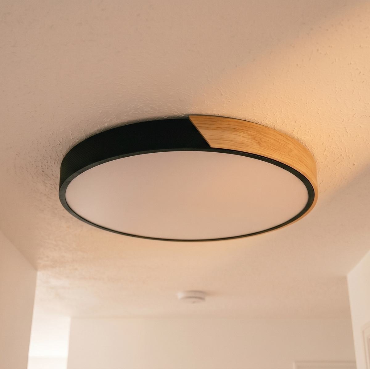 Luminaire Plafonnier rond moderne bois