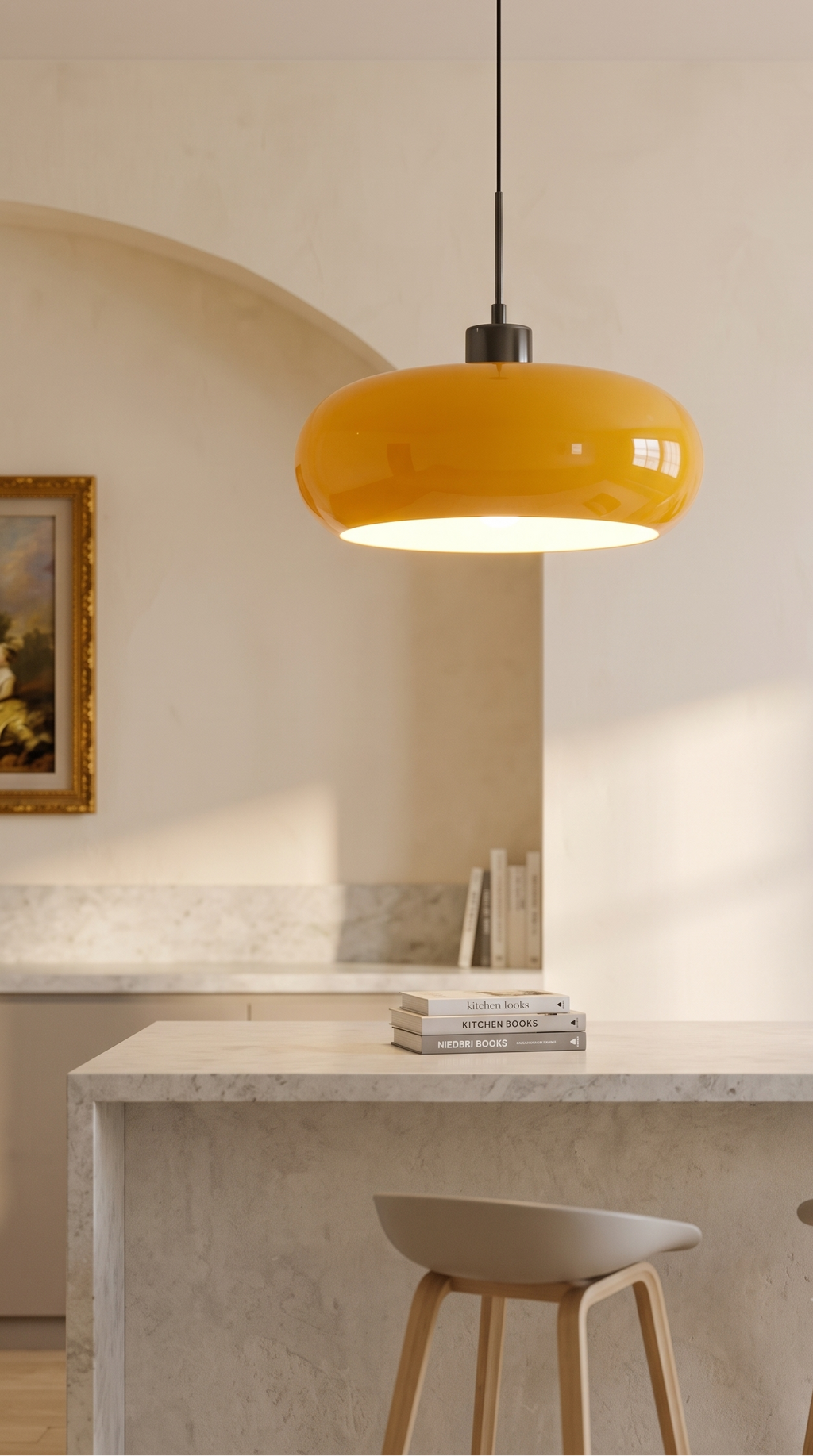 Lustre Suspension Rétro en Verre Soufflé