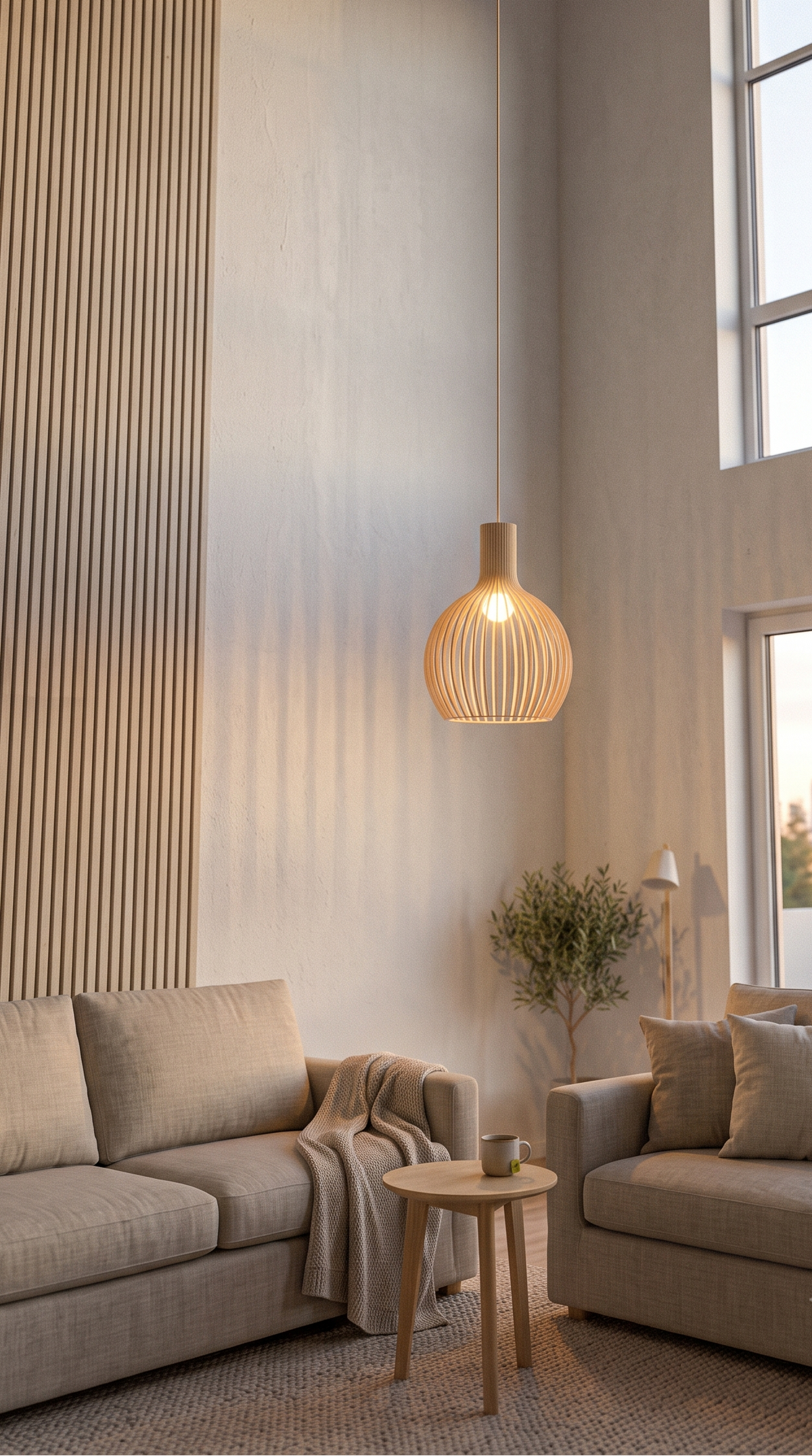 Luminaire Suspension en bois Design Rustique