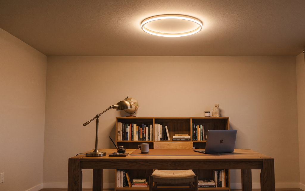 Plafonnier LED Design Cercle Blanc