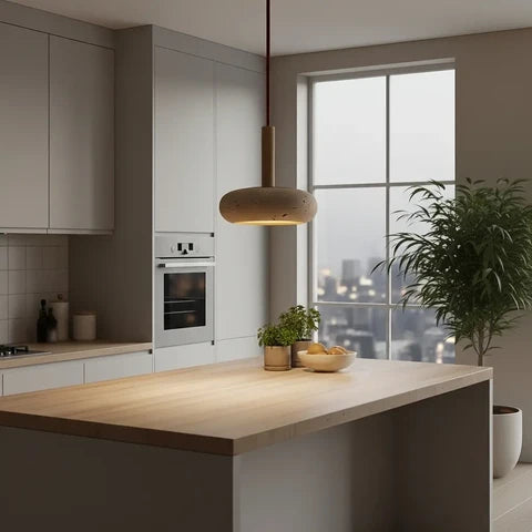 Luminaire Suspension Scandinave en Pierre