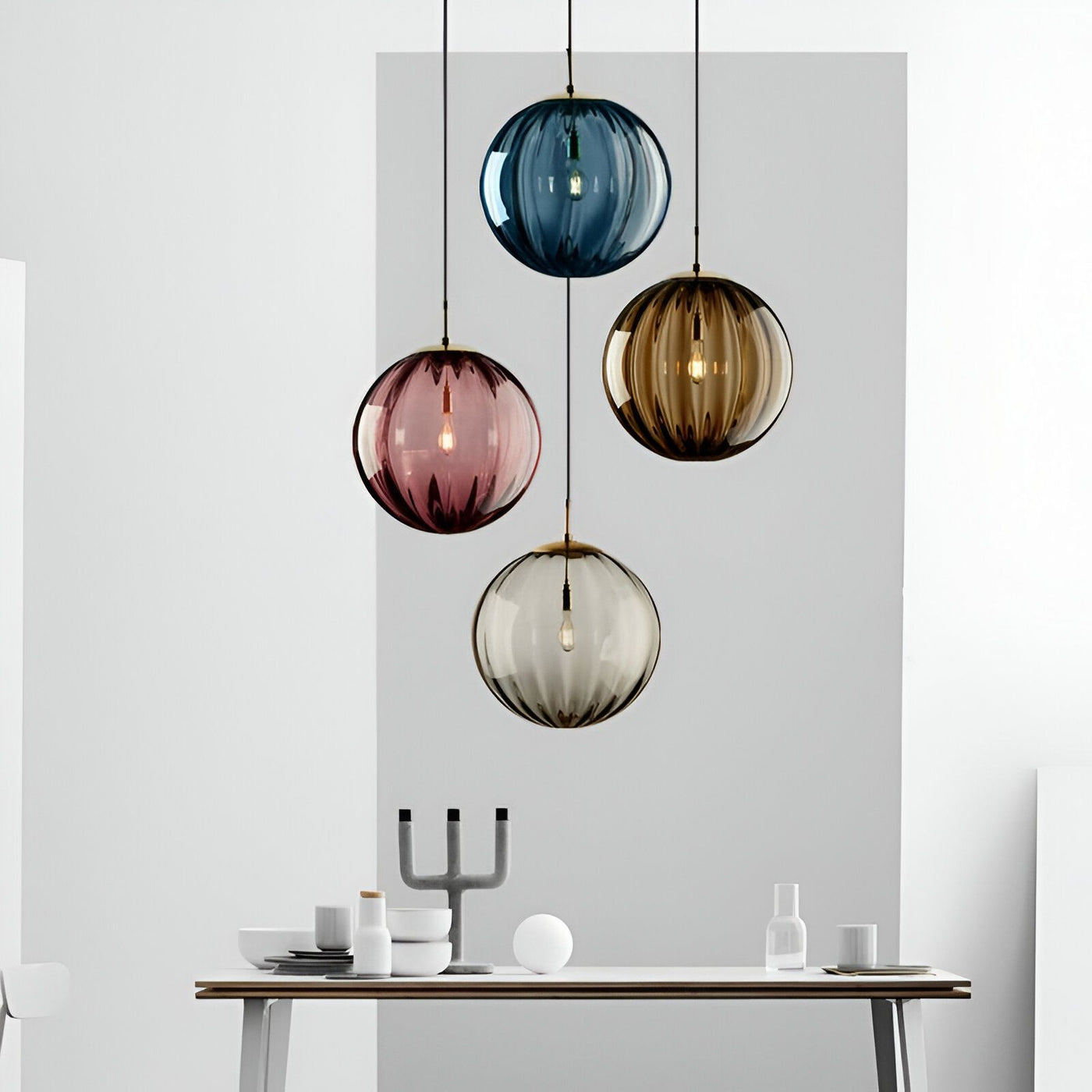 Suspension en Verre Boule Moderne